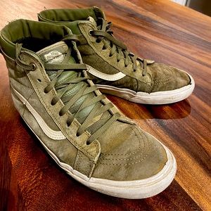 Vans 10.5 Olive Limited release Scotch Guard Skate HI’s